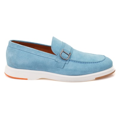 Elisa Mavi Erkek Süet Deri Loafer