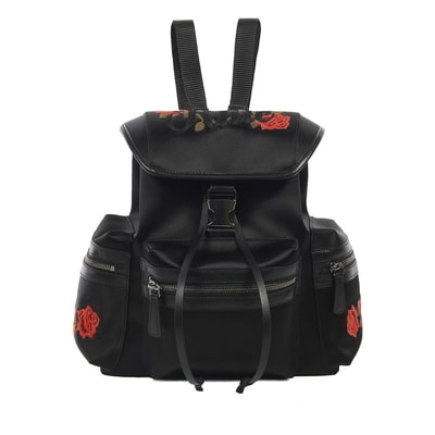 Elisa Siyah Kadın Saten Sırt Çantası