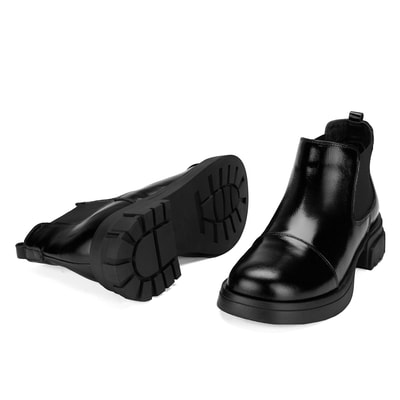 Elodie Siyah Kadın Deri Bot