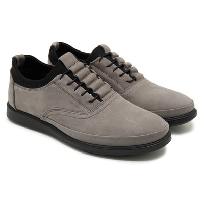 Emil Gri Erkek Nubuk Günlük Ayakkabı