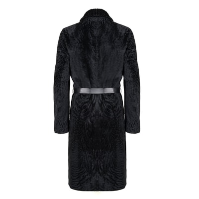 Emilly Siyah Kadın Kürk Kaban