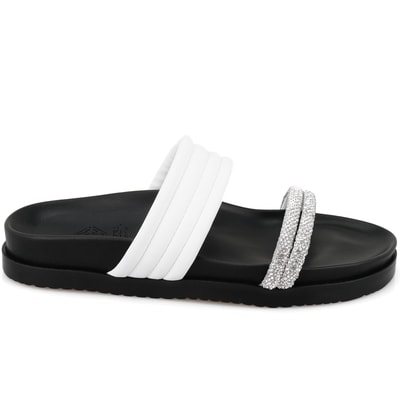 Emilo Beyaz Kadın DesaComfort Tabanlı Terlik