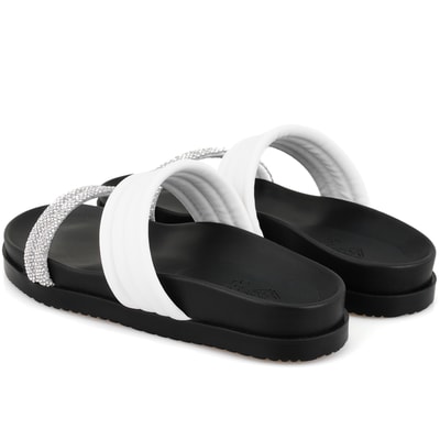 Emilo Beyaz Kadın DesaComfort Tabanlı Terlik