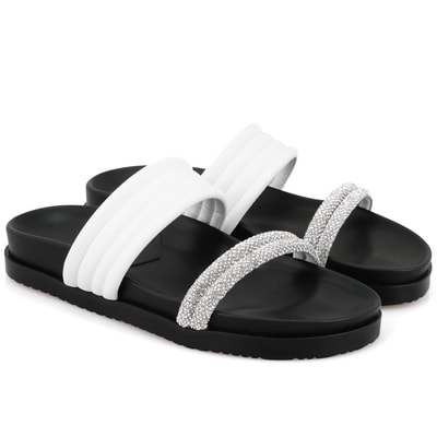 Emilo Beyaz Kadın DesaComfort Tabanlı Terlik