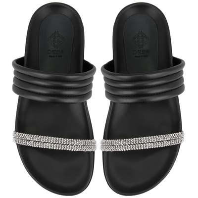 Emilo Siyah Kadın DesaComfort Tabanlı Terlik