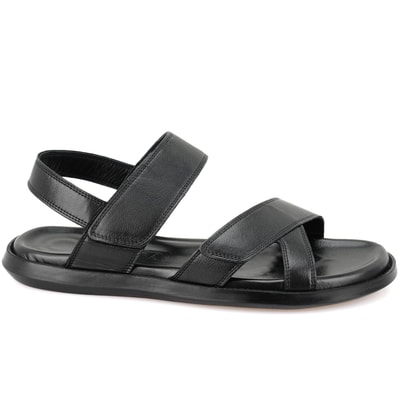 Erica Siyah Erkek Deri Sandalet