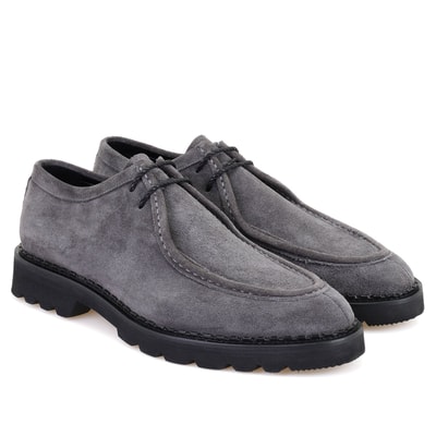 Erina Gri Erkek Deri Günlük Ayakkabı