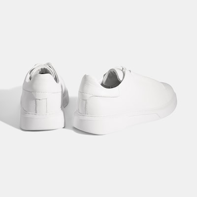 Erkek Beyaz Bağcıklı Deri Günlük Ayakkabı