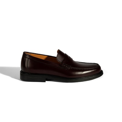 Erkek Bordo Deri Loafer