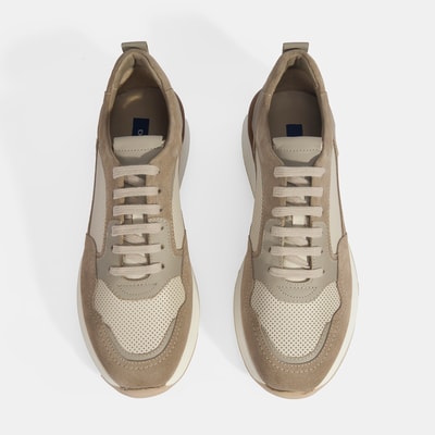 Erkek Gri Bağcıklı Deri Günlük Ayakkabı