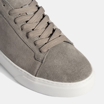 Erkek Gri Bağcıklı Deri Günlük Ayakkabı