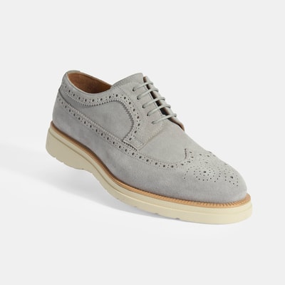 Erkek Gri Bağcıklı Süet Günlük Ayakkabı