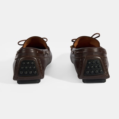 Erkek Kahve Bağcık Detaylı Slip-On Deri Loafer