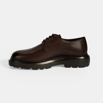 Erkek Kahve Bağcıklı Deri Klasik Ayakkabı