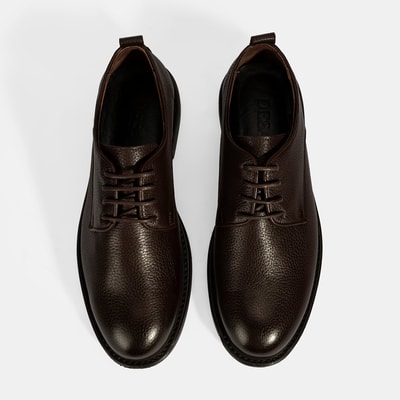 Erkek Kahve Bağcıklı Günlük Deri Ayakkabı