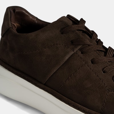 Erkek Kahve Bağcıklı Günlük Nubuk Deri Ayakkabı