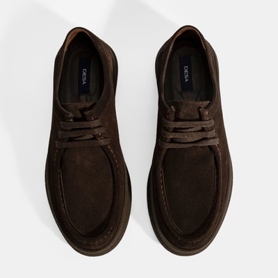 Erkek Kahve Bağcıklı Günlük Süet Ayakkabı