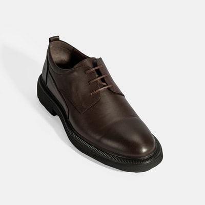 Erkek Kahve Bağcıklı Klasik Ayakkabı