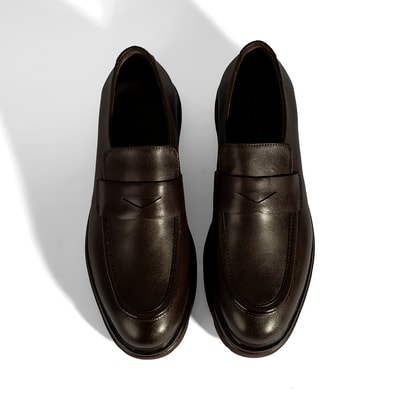 Erkek Kahve Deri Loafer