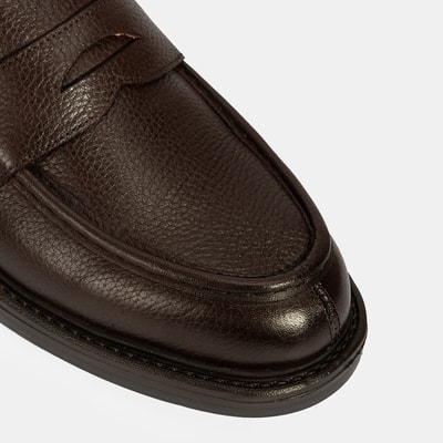 Erkek Kahve Deri Loafer