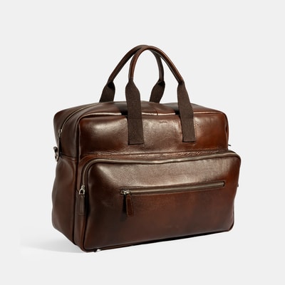 Erkek Kahve Deri Seyahat Çantası