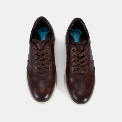 Erkek Kahve DesaComfort Deri Sneaker