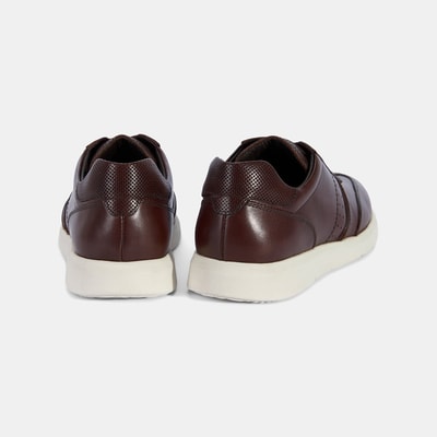 Erkek Kahve DesaComfort Deri Sneaker