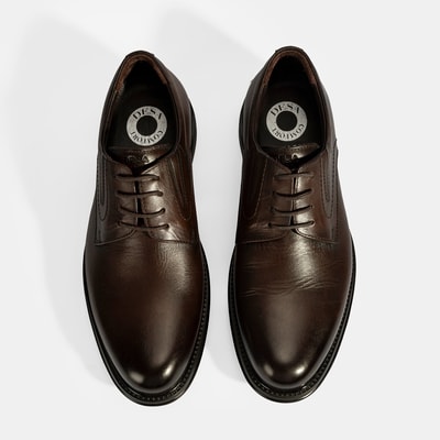 Erkek Kahve DesaComfort Klasik Deri Ayakkabı