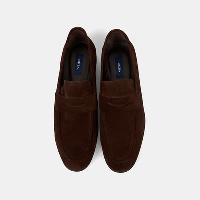 Erkek Kahve Klasik Süet Loafer
