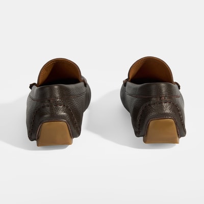 Erkek Kahve Slip-On Deri Loafer