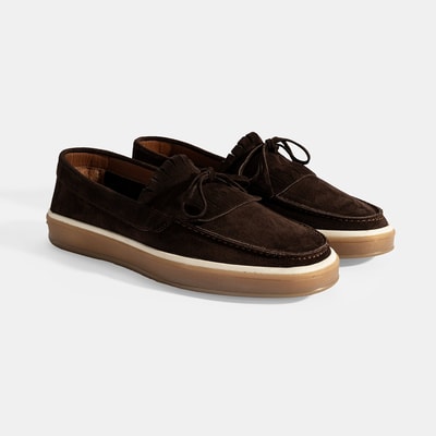 Erkek Kahve Süet Püsküllü Loafer