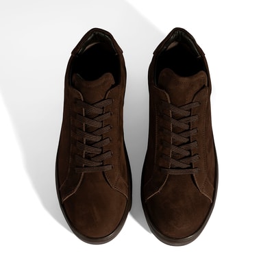 Erkek Koyu Kahve Bağcıklı Günlük Nubuk Deri Ayakkabı