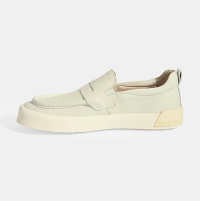Erkek Krem Slip-On Deri Loafer