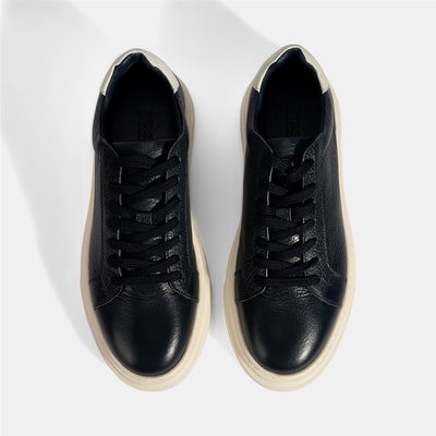 Erkek Lacivert Bağcıklı Deri Günlük Ayakkabı