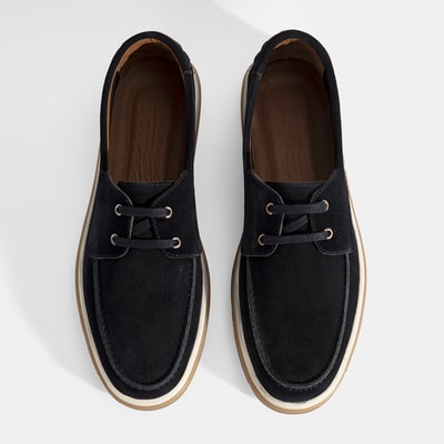 Erkek Lacivert Bağcıklı Süet Günlük Ayakkabı