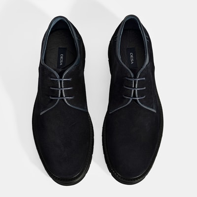 Erkek Lacivert Bağcıklı Süet Günlük Ayakkabı