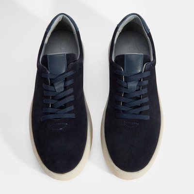 Erkek Lacivert Bağcıklı Süet Günlük Ayakkabı