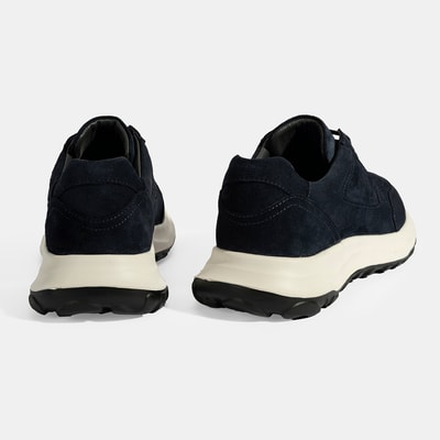 Erkek Lacivert Bağcıklı Süet Spor Ayakkabı