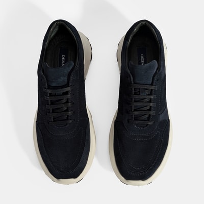 Erkek Lacivert Bağcıklı Süet Spor Ayakkabı