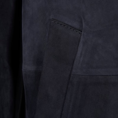 Erkek Lacivert Gömlek Yaka Süet Ceket