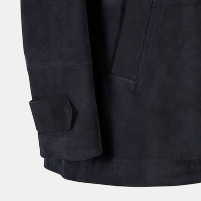 Erkek Lacivert Gömlek Yaka Süet Ceket