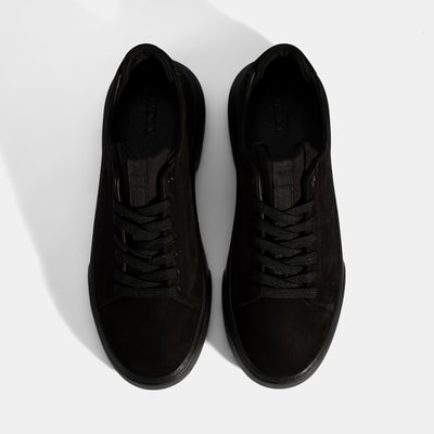 Erkek Siyah Bağcıklı Deri Günlük Ayakkabı