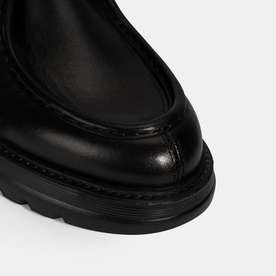 Erkek Siyah Bağcıklı Deri Klasik Ayakkabı