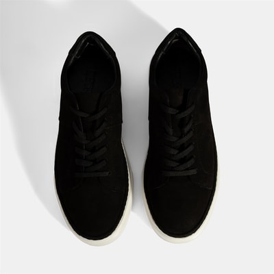 Erkek Siyah Bağcıklı Günlük Nubuk Deri Ayakkabı