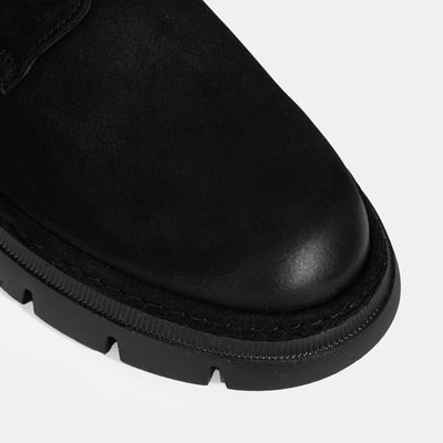 Erkek Siyah Bağcıklı Nubuk Deri Ayakkabı