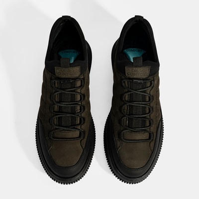 Erkek Siyah Bağcıklı Nubuk Deri Günlük Ayakkabı