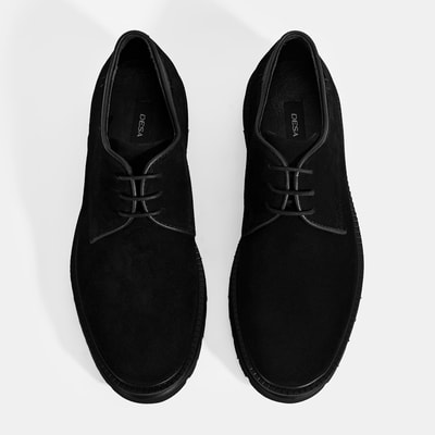 Erkek Siyah Bağcıklı Süet Günlük Ayakkabı