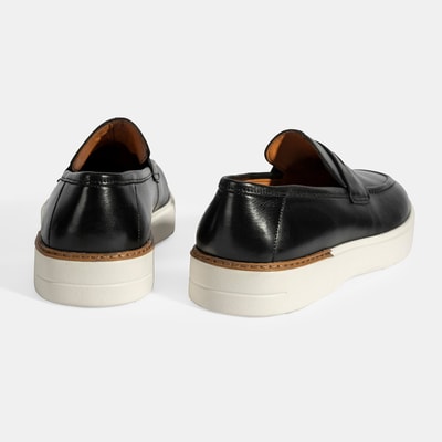 Erkek Siyah Deri Loafer