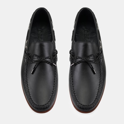 Erkek Siyah Deri Loafer