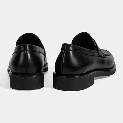 Erkek Siyah Deri Loafer
